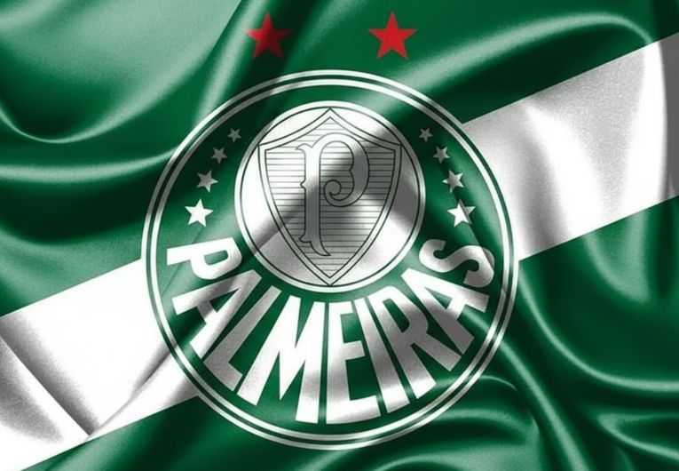 Estrelas no escudo do Palmeiras representando os títulos e conquistas históricas do clube