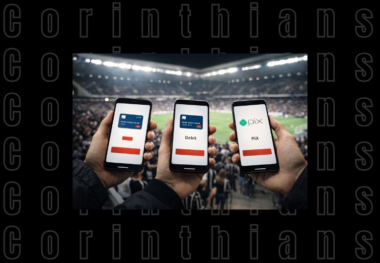 Formas de pagamento dos ingressos do Corinthians, como cartão, PIX e outros meios