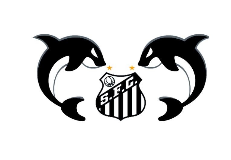 Baleia representando o mascote do Santos Futebol Clube, símbolo ligado à cidade litorânea de Santos